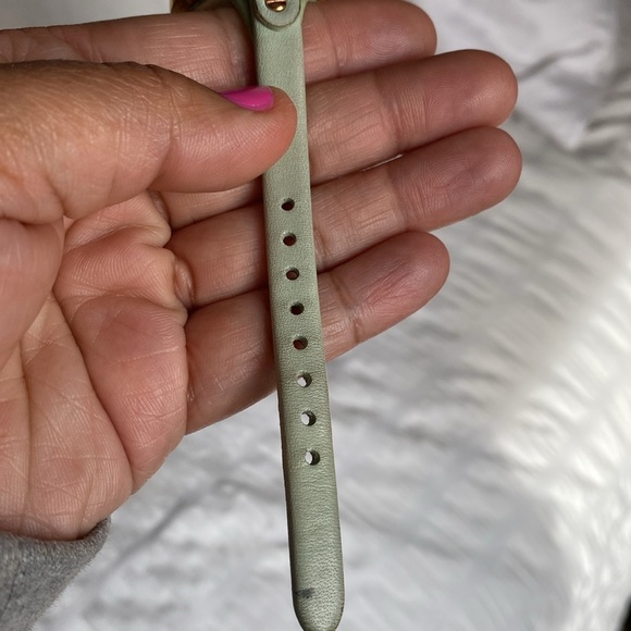 Fossil Georgia ES3467 Women's Mint Leather Analog Dial Quartz Wrist Watch - Picture 2 of 5